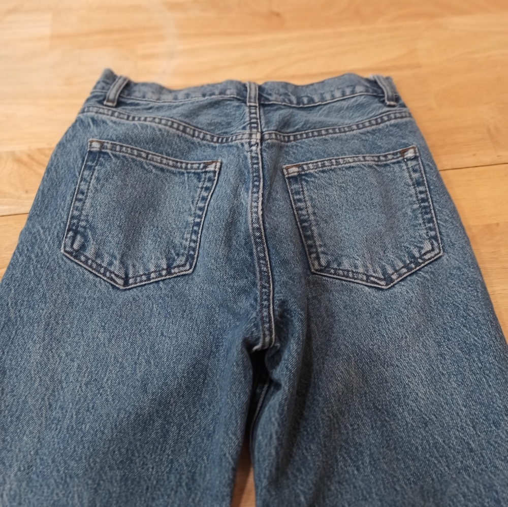 Reformation Womens High Rise Jeans Size 24x26 Blue Straight Fit Denim - Picture 9 of 16